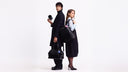 Stylish Camera Bag Backpack Handbag Black Leather